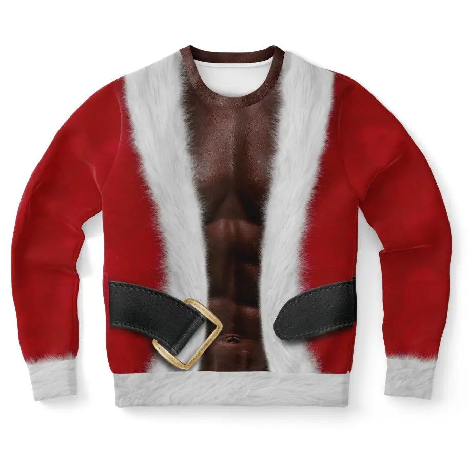 Fit Santa - African American Christmas Sweater