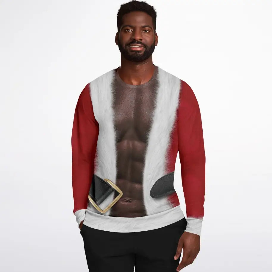 Fit Santa - African American Christmas Sweater