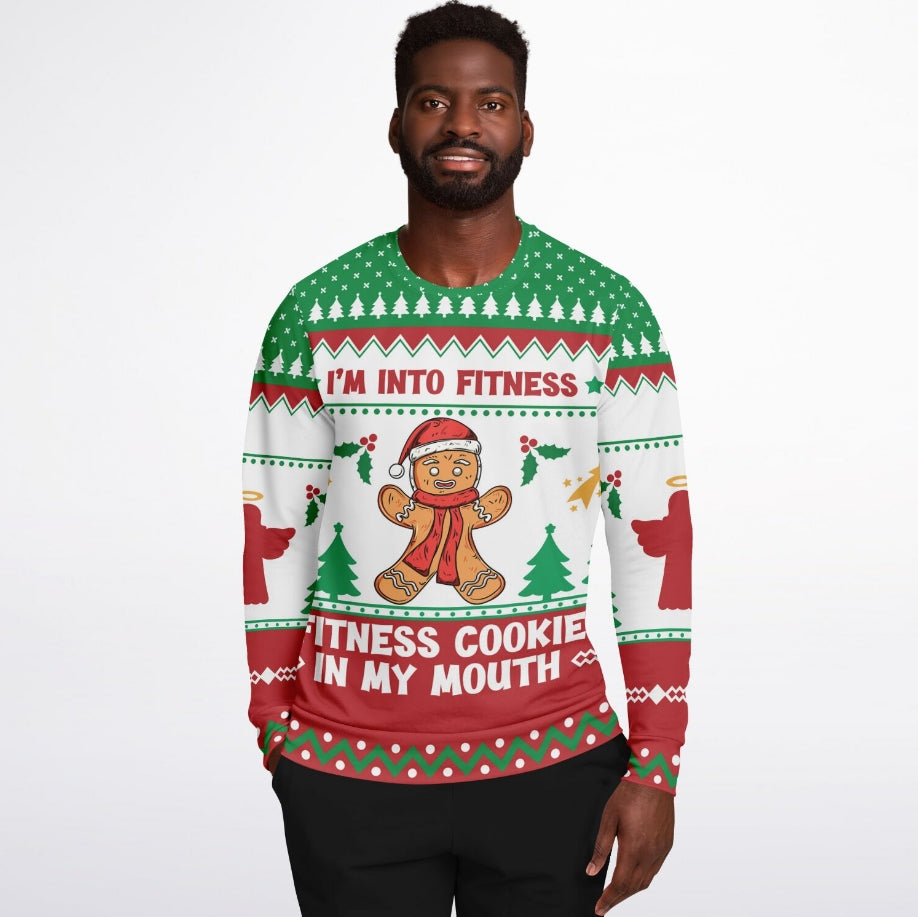 Fitness Cookie Christmas Sweater – Funny Ugly Holiday Sweatshirt