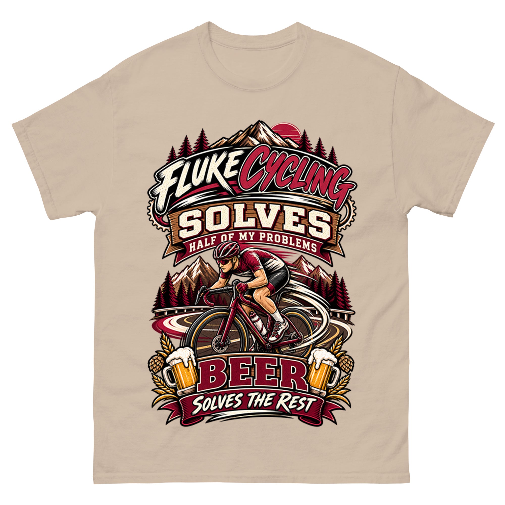 Fluke Cycling & Beer - Cycling Sport Unisex Tee