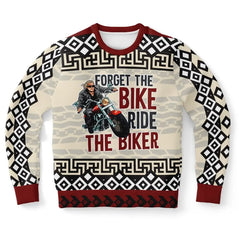Forget the Bike, Ride the Biker Ugly Christmas Sweater