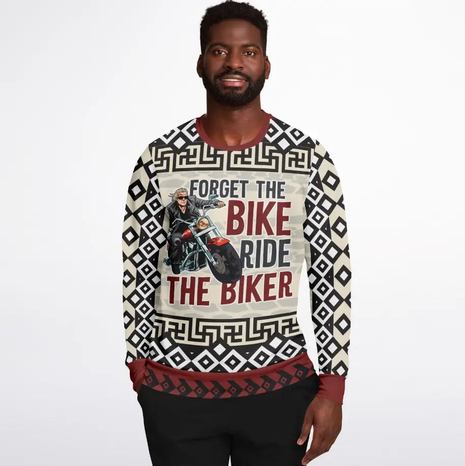 Forget the Bike, Ride the Biker Ugly Christmas Sweater