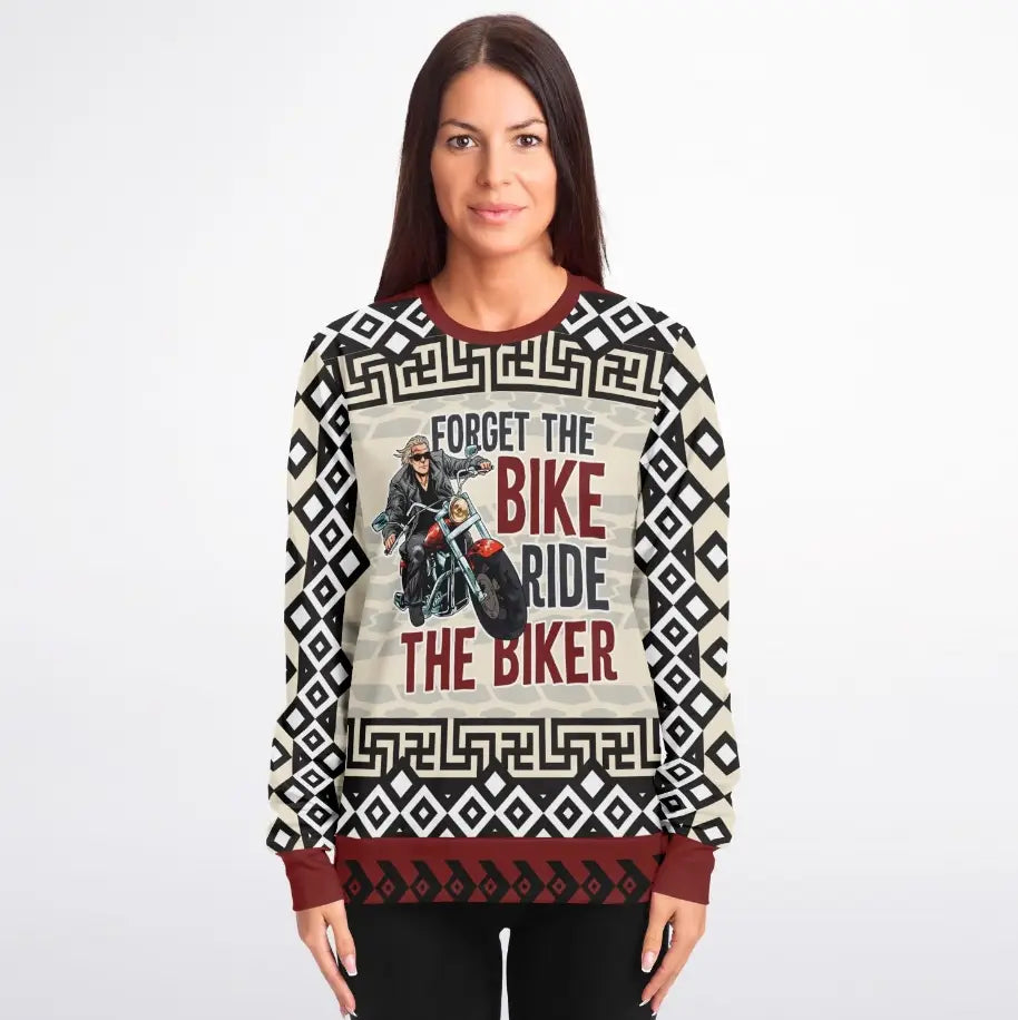 Forget the Bike, Ride the Biker Ugly Christmas Sweater
