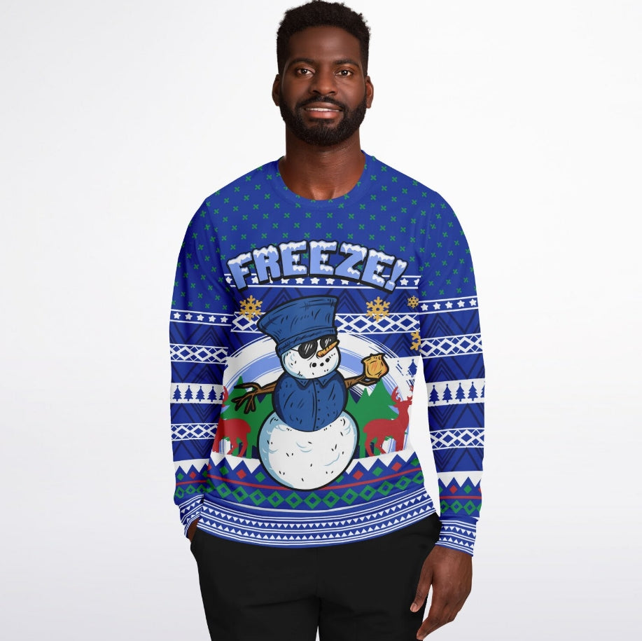 Freeze Christmas Sweater – Funny Ugly Holiday Sweatshirt