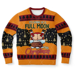 'Full Moon This Christmas' Funny Holiday Christmas Sweater
