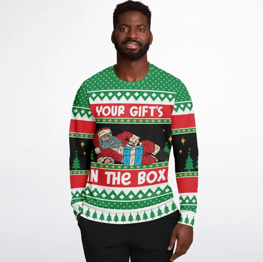 Gift In The Box Ugly Christmas Sweater