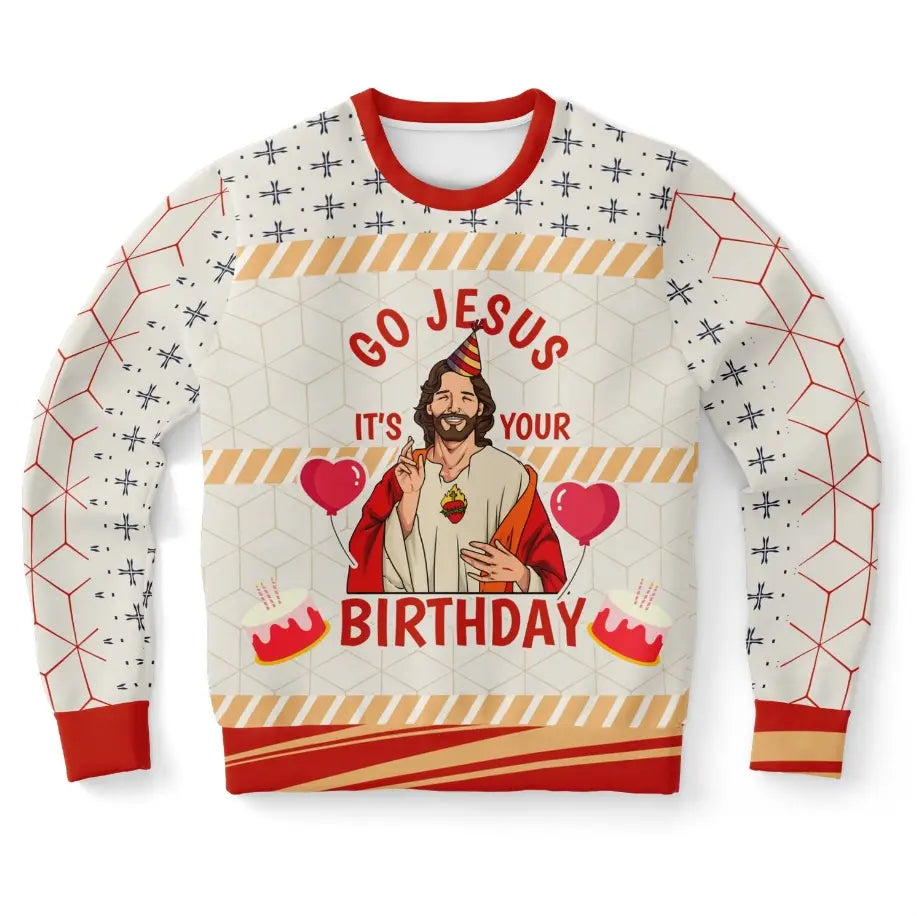 Go Jesus, It’s Your Birthday Ugly Christmas Sweater