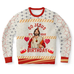 Go Jesus, It’s Your Birthday Ugly Christmas Sweater