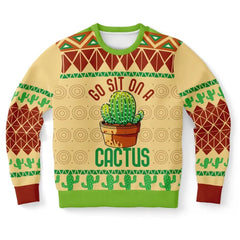 Go Sit On a Cactus Ugly Christmas Sweater