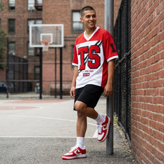 Got Em Mesh Jersey Matching AF1 x Terror Squad University Red and White Jersey