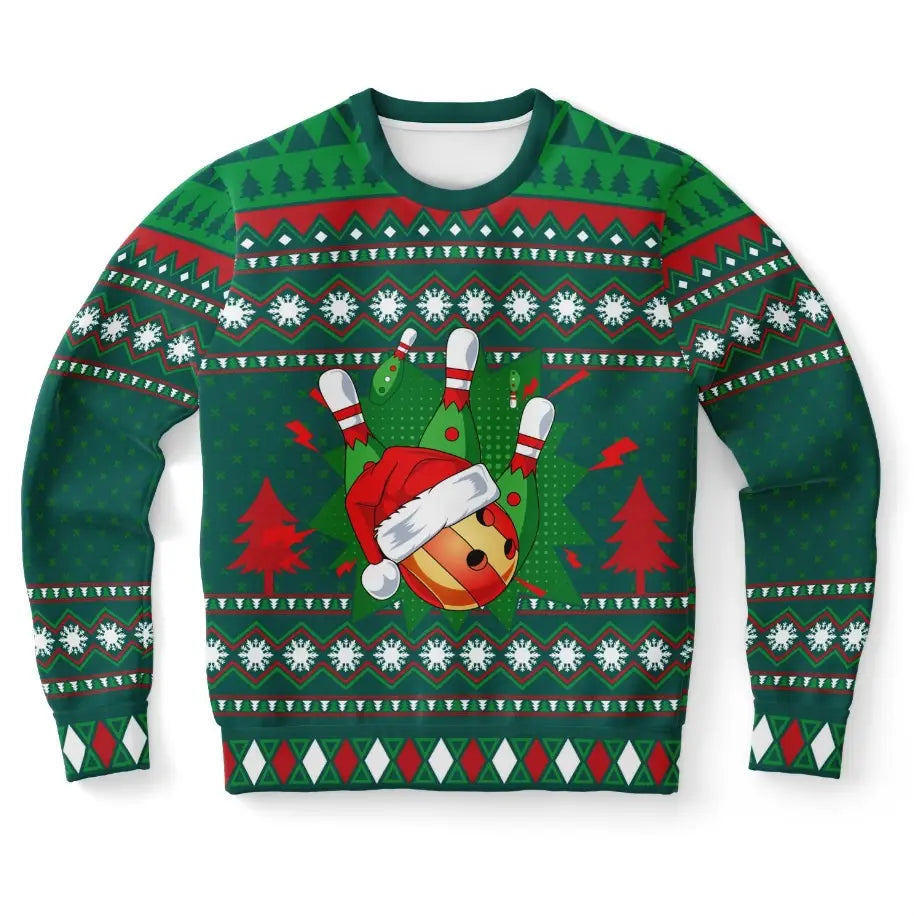 Happy Bowling Ugly Christmas Sweater