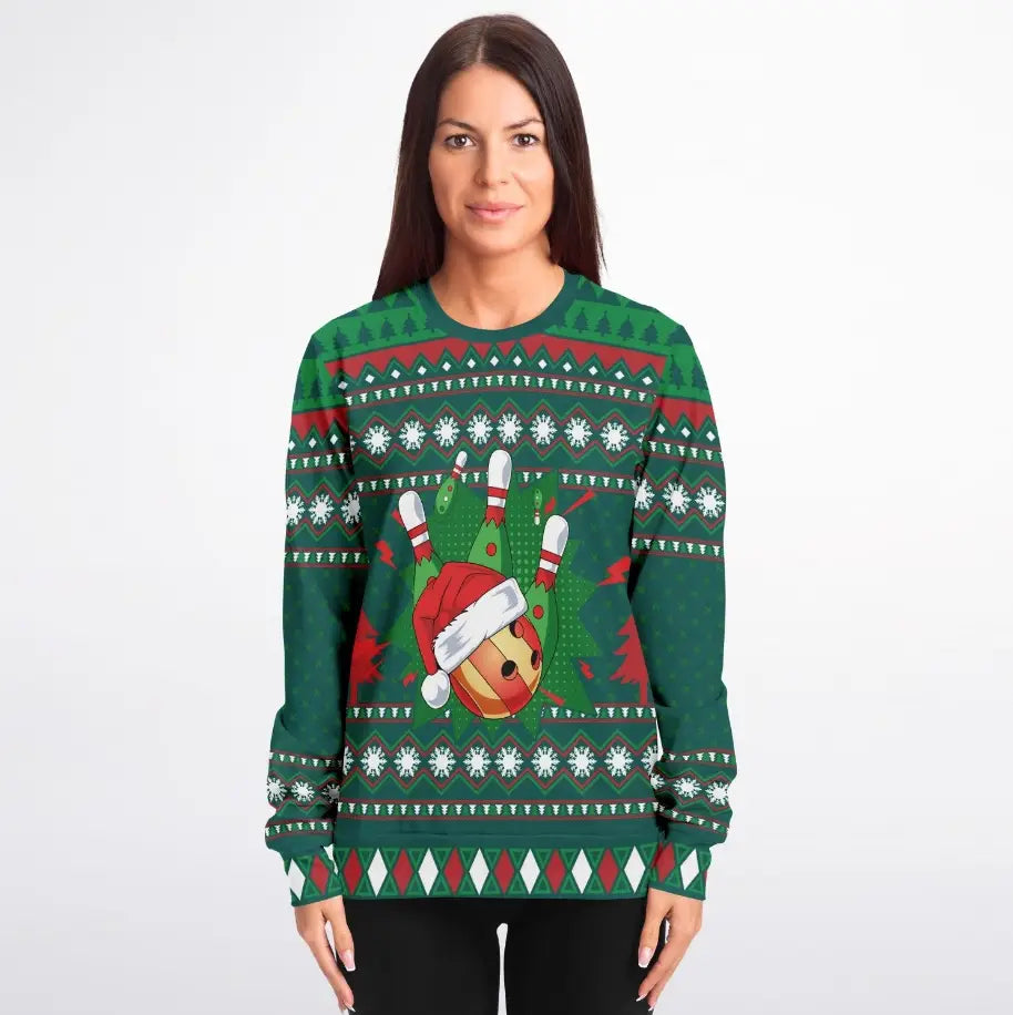 Happy Bowling Ugly Christmas Sweater