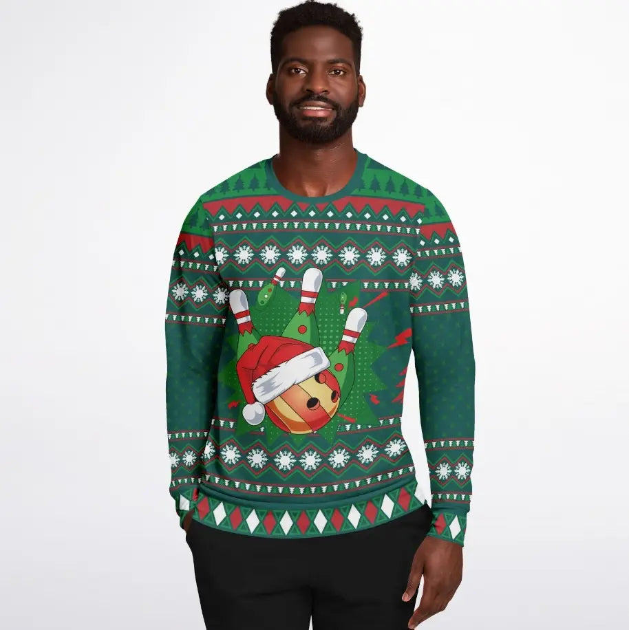 Happy Bowling Ugly Christmas Sweater