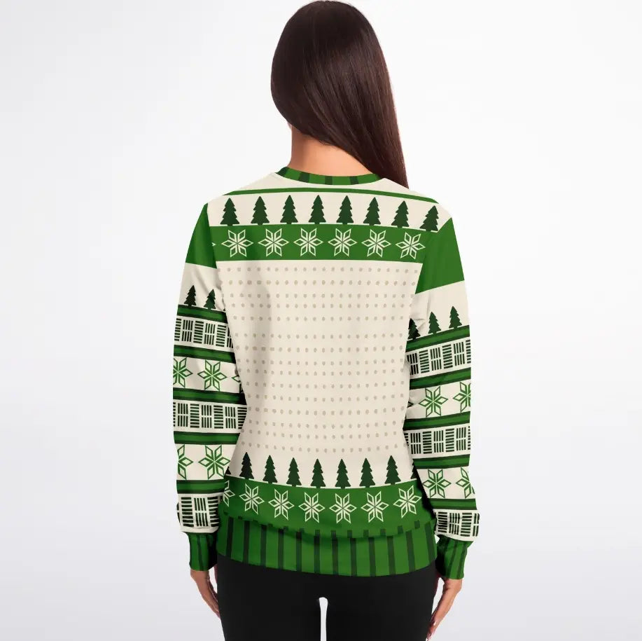 Happy Holla Days Reindeer Christmas Sweater – Funny Ugly Holiday Sweatshirt