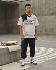 Honor The Original Mesh Football Jersey Inspired by Air Jordan 3 White Cement Reimagined Jersey