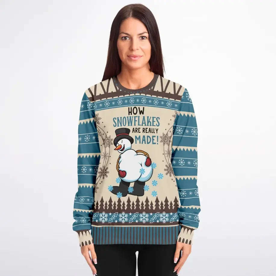 How Snowflakes Are Really Made Ugly Christmas Sweater