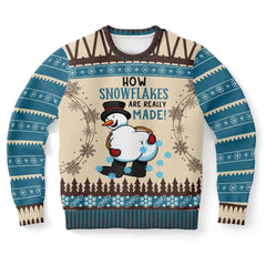 How Snowflakes Are Really Made Ugly Christmas Sweater