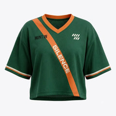 Hunt In Silence Women Crop Top Mesh Jersey Inspired by Undefeated x Air Jordan 4 Jersey