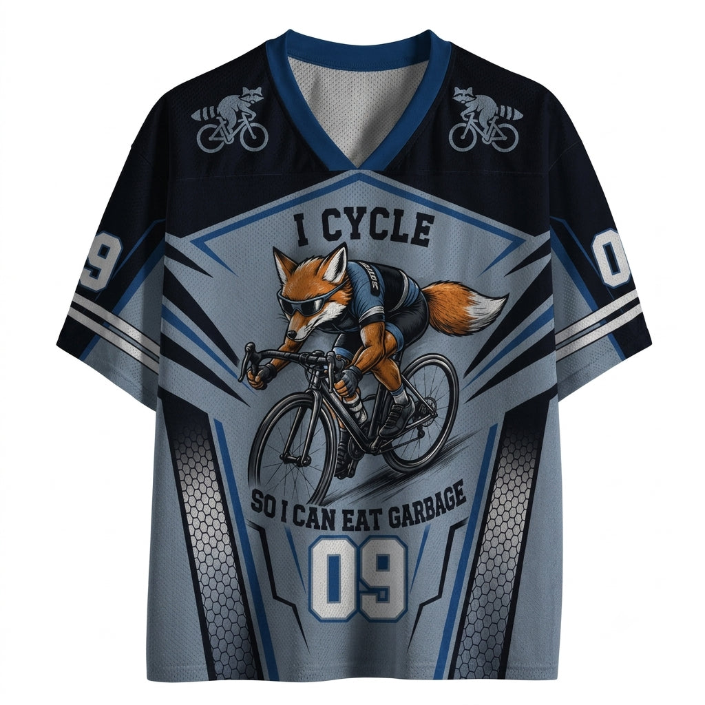 I Cycle So I Can Eat Garbage Fox Cycling Mesh Jersey