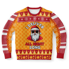 I Deliver All Night Long Holiday Ugly Christmas Sweater