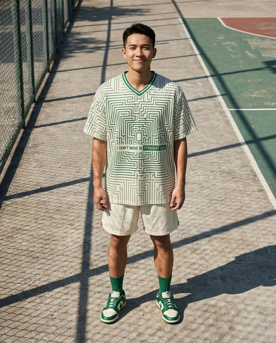 I Don't Move In Straight Lines Mesh Jersey Inspired by  Kyrie Low 5 EYBL Jersey