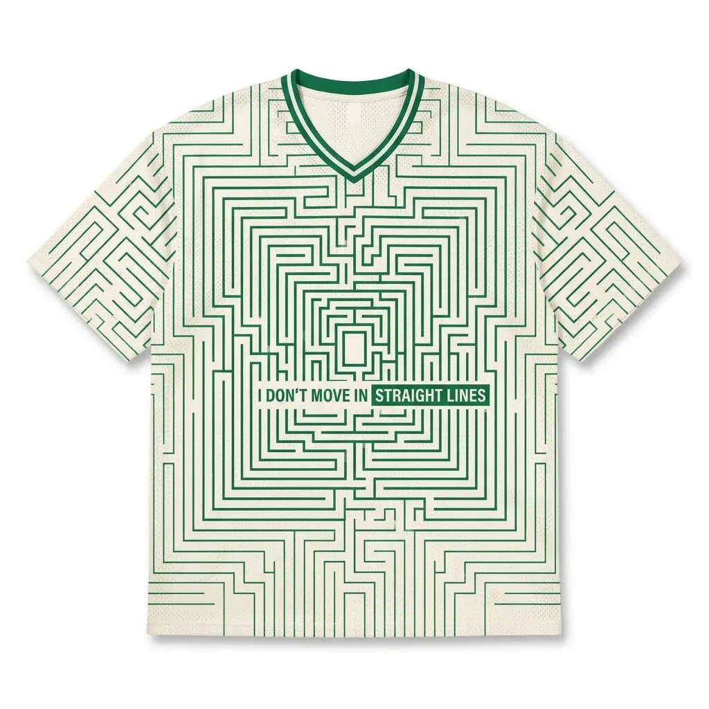 I Don't Move In Straight Lines Mesh Jersey Inspired by  Kyrie Low 5 EYBL Jersey
