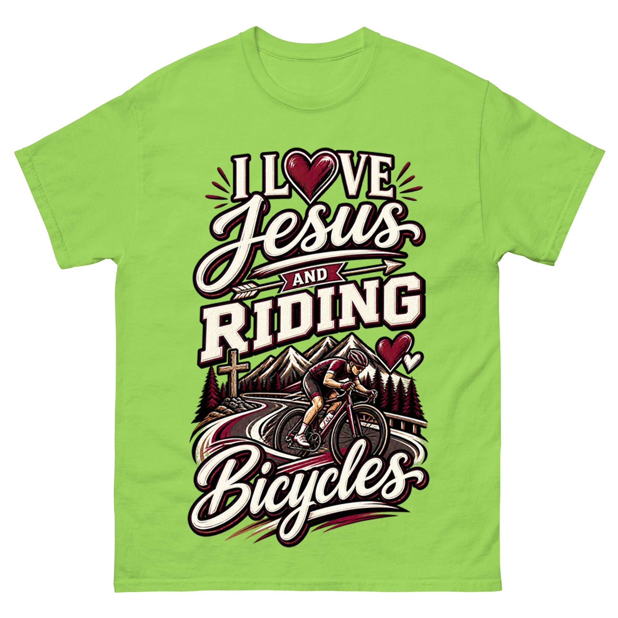 I Love Jesus & Riding Bicycles - Cycling Sport Unisex Tee