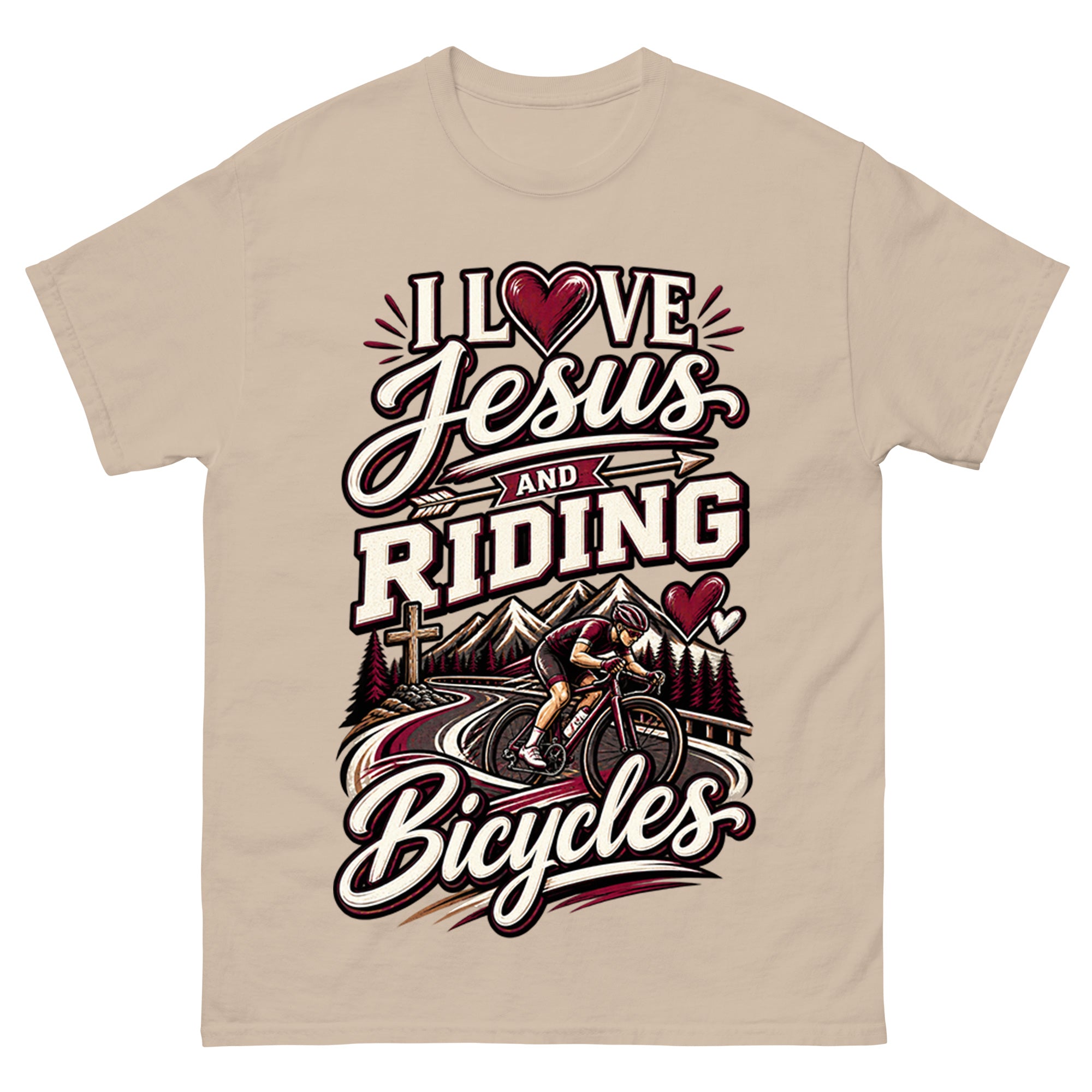 I Love Jesus & Riding Bicycles - Cycling Sport Unisex Tee