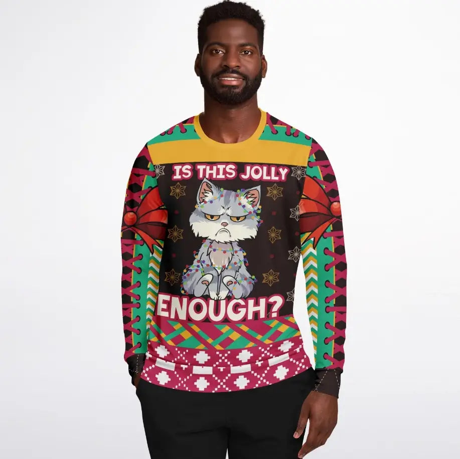 'Is This Jolly Enough?' Grumpy Cat Ugly Christmas Sweater