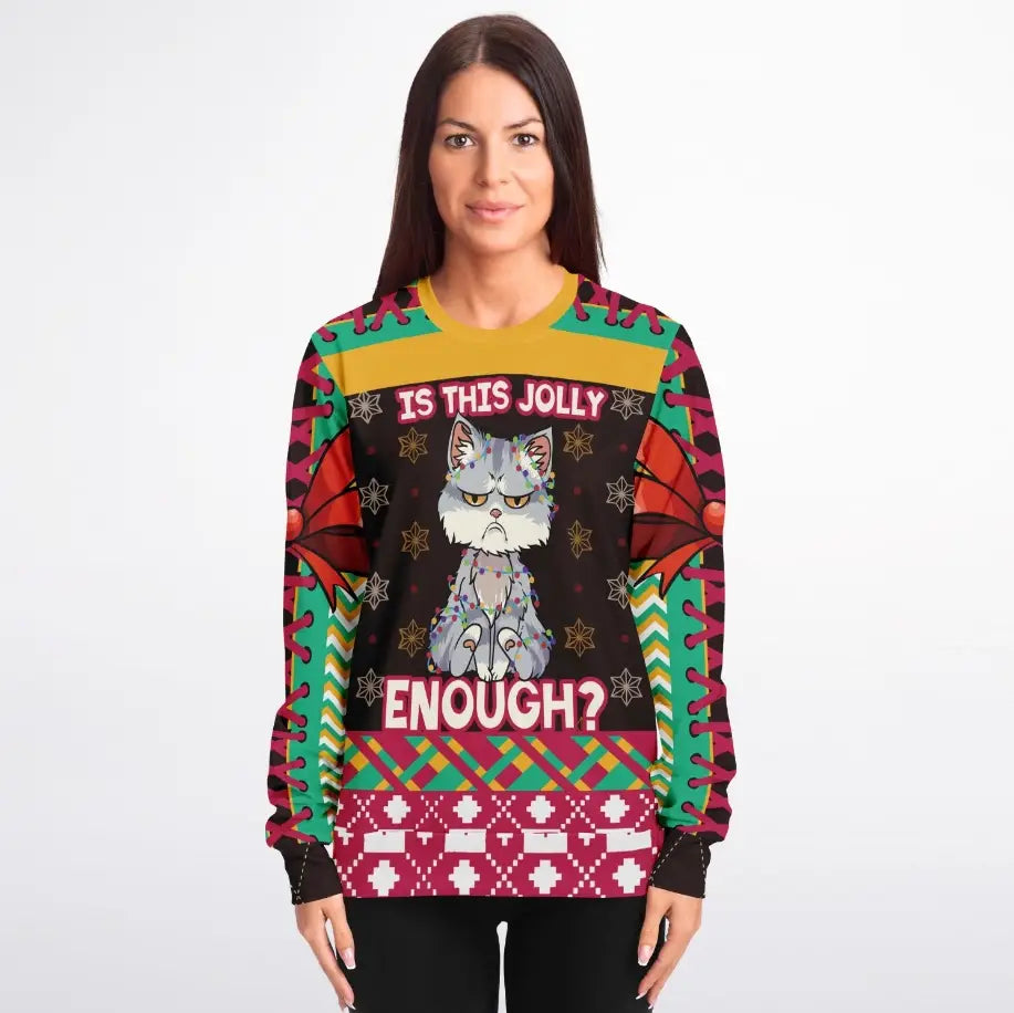'Is This Jolly Enough?' Grumpy Cat Ugly Christmas Sweater