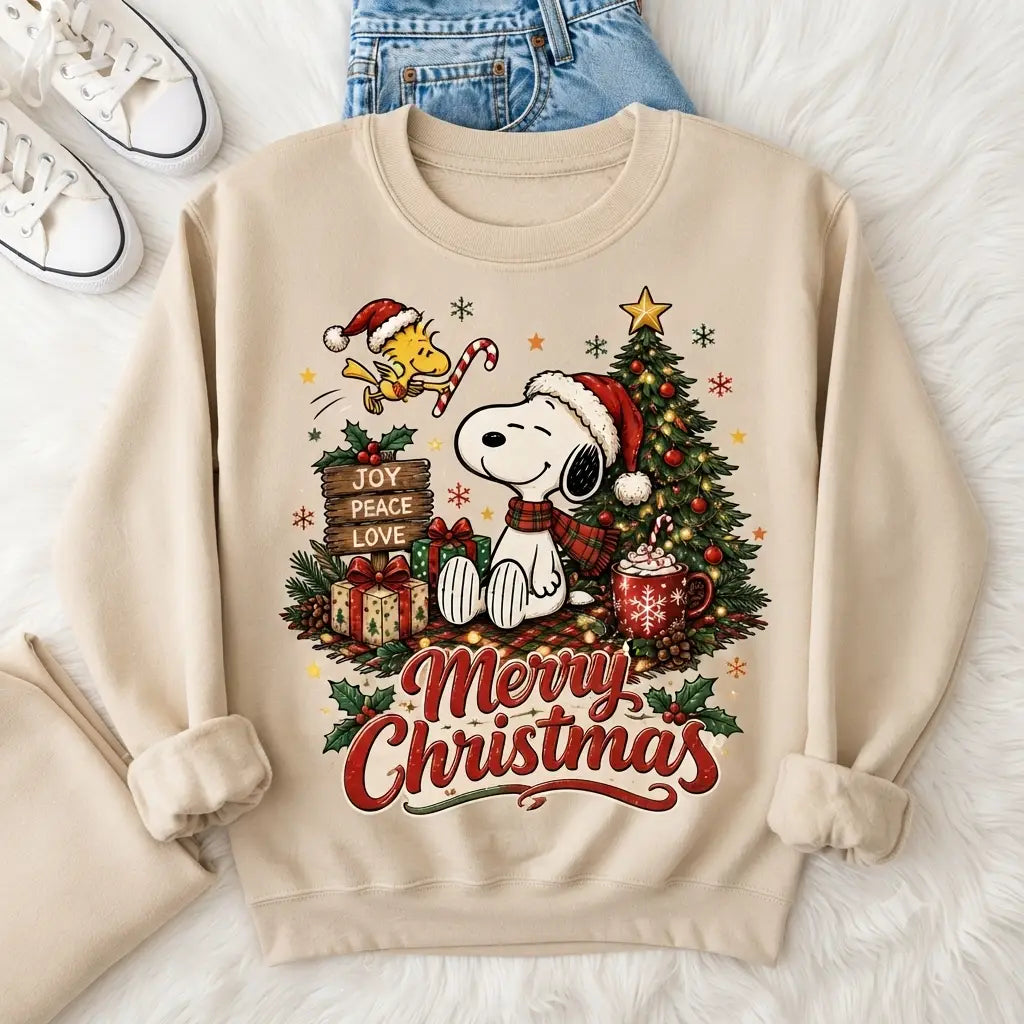 Joy Peace Love Christmas Sweater – Funny Holiday Sweatshirt