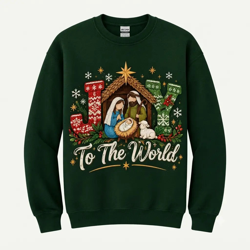 Joy To The World Christmas Sweater – Funny Holiday Sweatshirt
