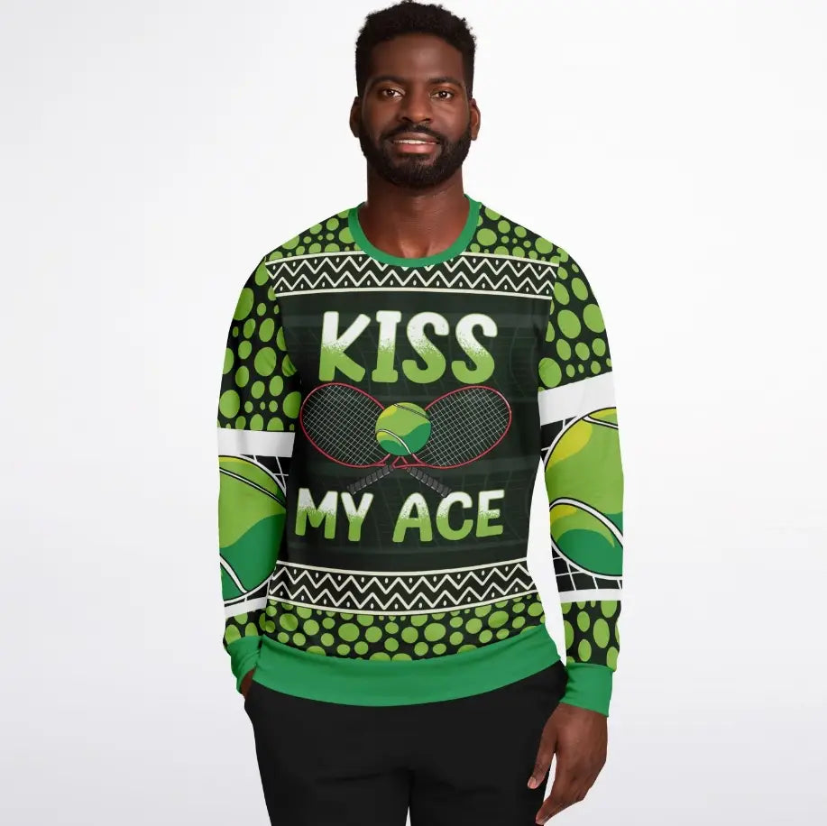 Kiss My Ace Tennis Christmas Sweater