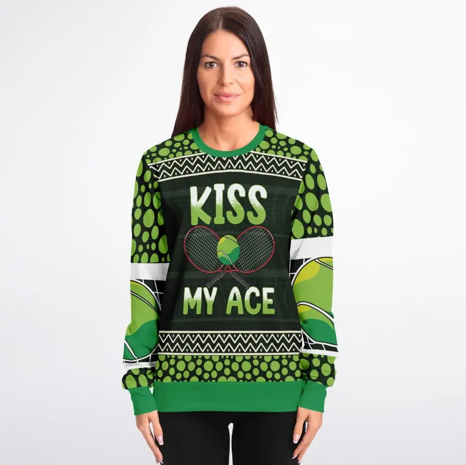 Kiss My Ace Tennis Christmas Sweater