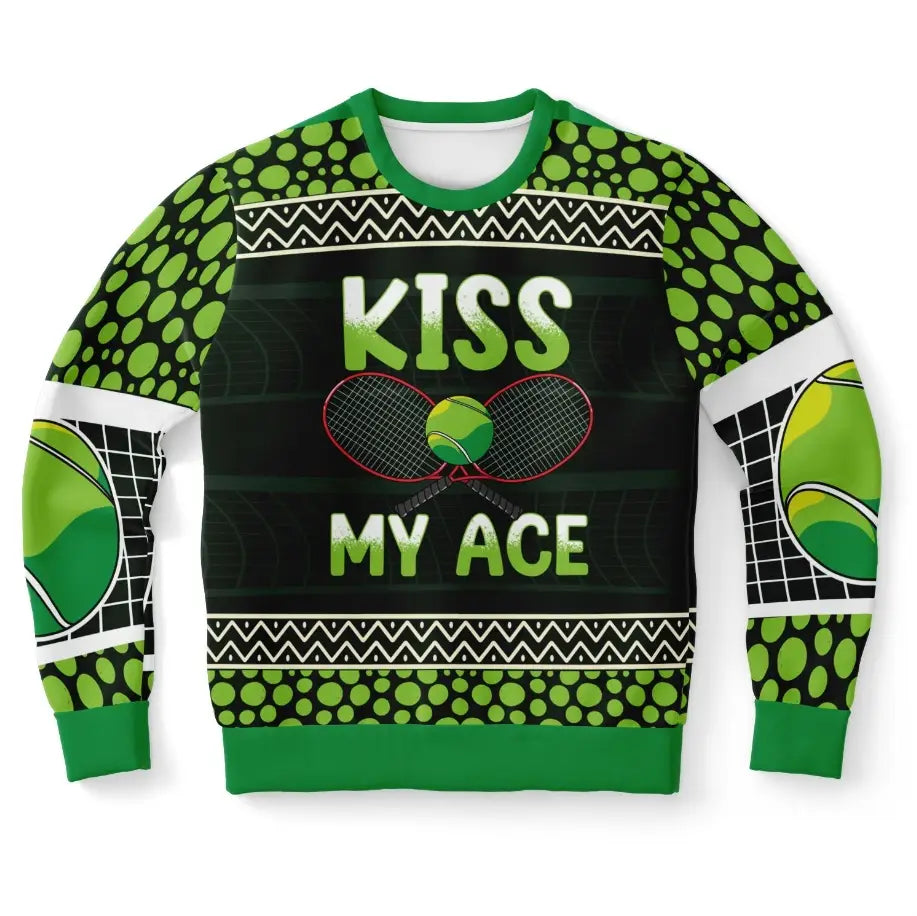 Kiss My Ace Tennis Christmas Sweater
