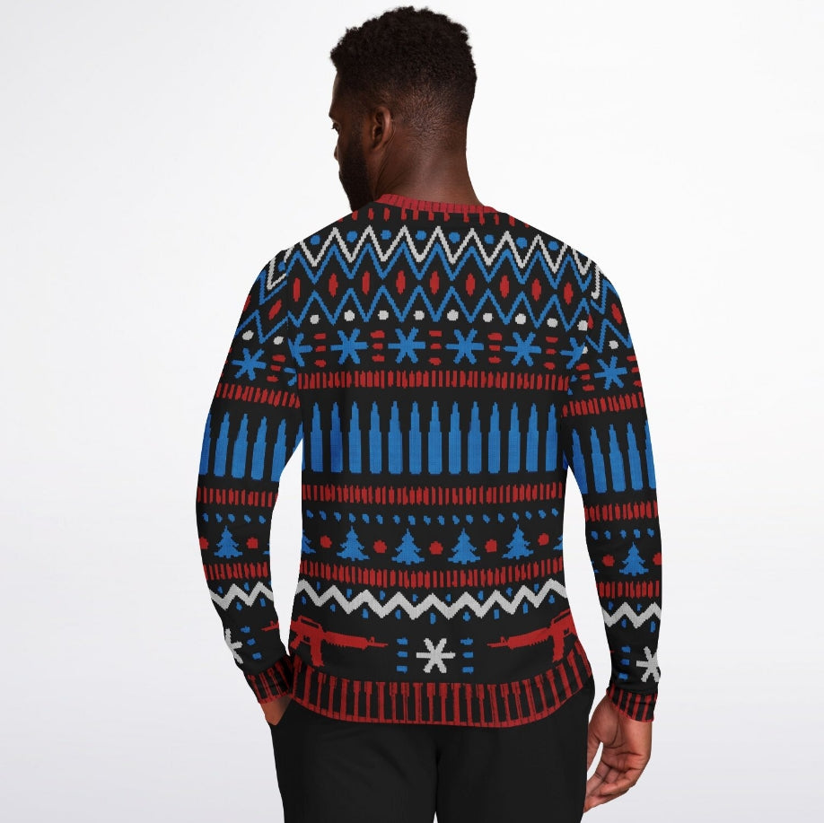 Living In An Ammo Wonderland Christmas Sweater – Funny Ugly Holiday Sweatshirt