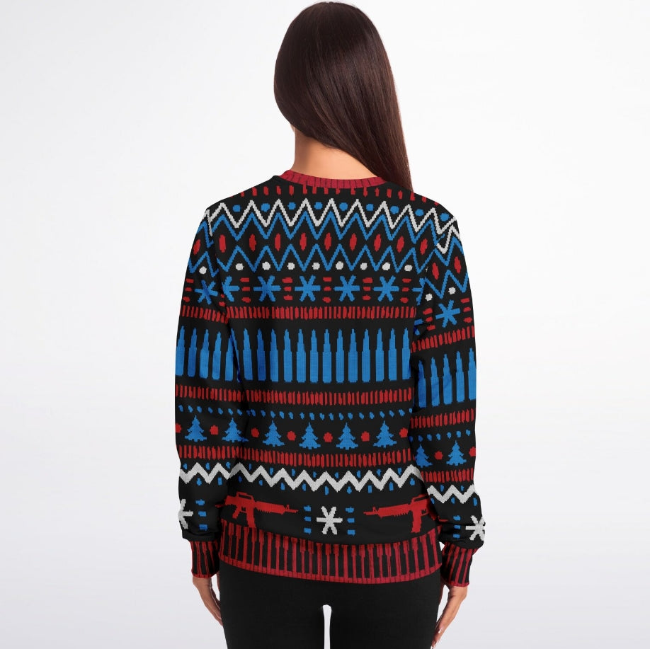 Living In An Ammo Wonderland Christmas Sweater – Funny Ugly Holiday Sweatshirt