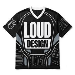 Loud Of Design Mesh Jersey Matching Air More Uptempo 96 Black White 2026 Jersey