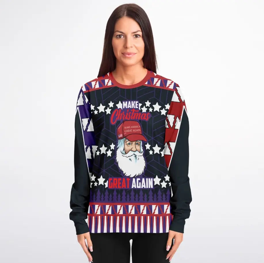 Make Christmas Great Again Christmas Sweater – Funny Ugly Holiday Sweatshirt