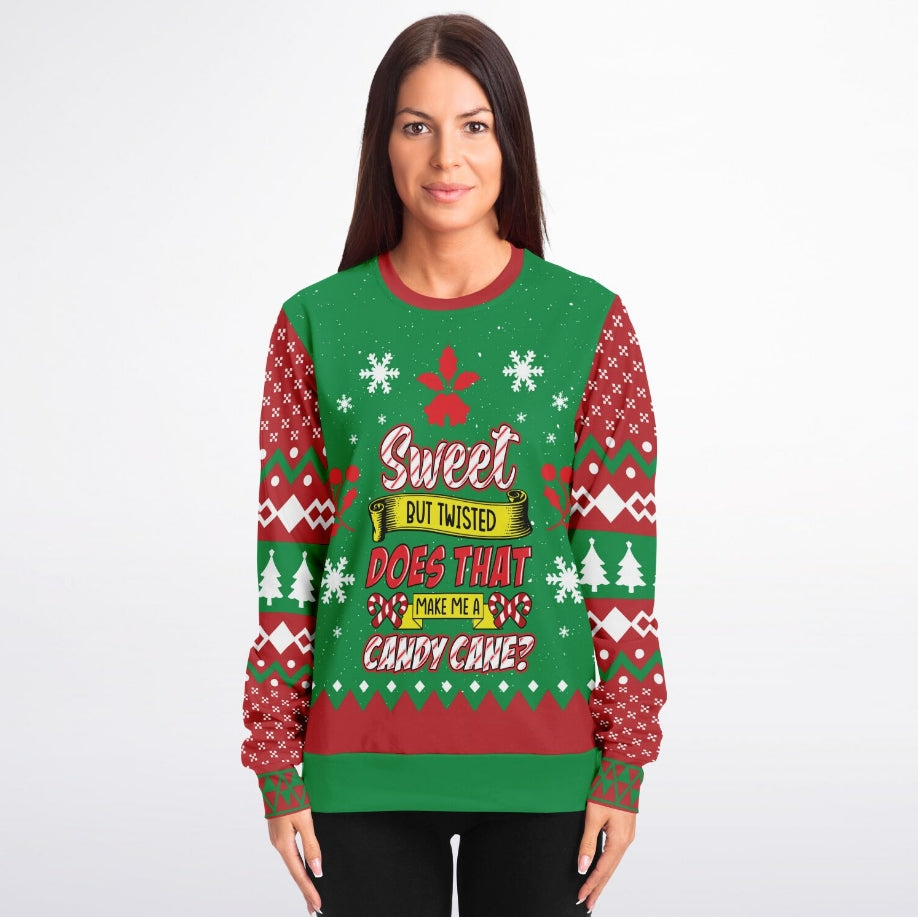 Make Me a Candy Cane Christmas Sweater – Funny Ugly Holiday Sweatshirt