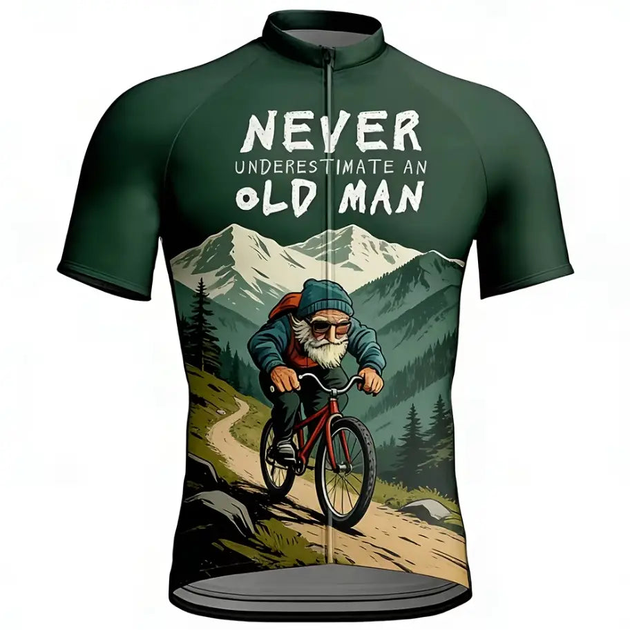 Men’s Colorful Graffiti Cyclist Cycling Jersey – Full Zip Short Sleeve Breathable Quick-Dry MTB Road Bike Tee MCJSS3101