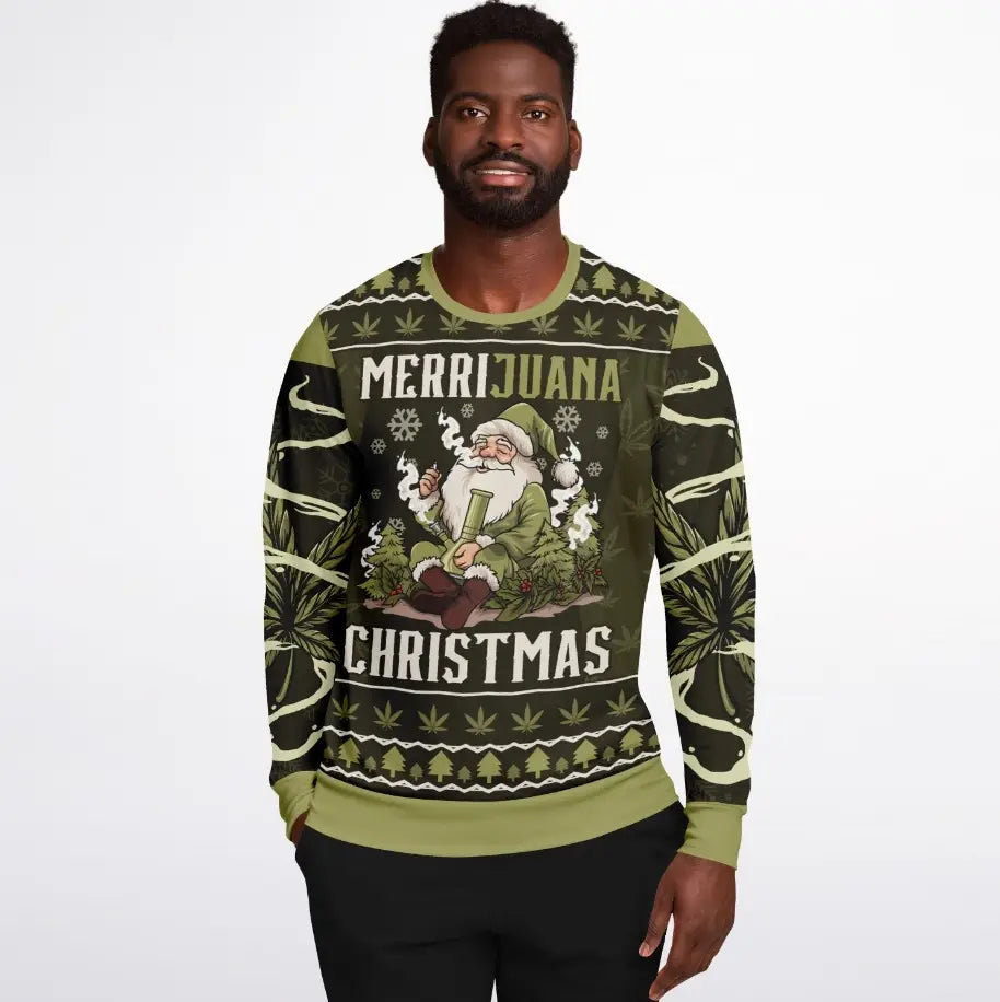 Merrijuana Christmas Weed Ugly Christmas Sweater