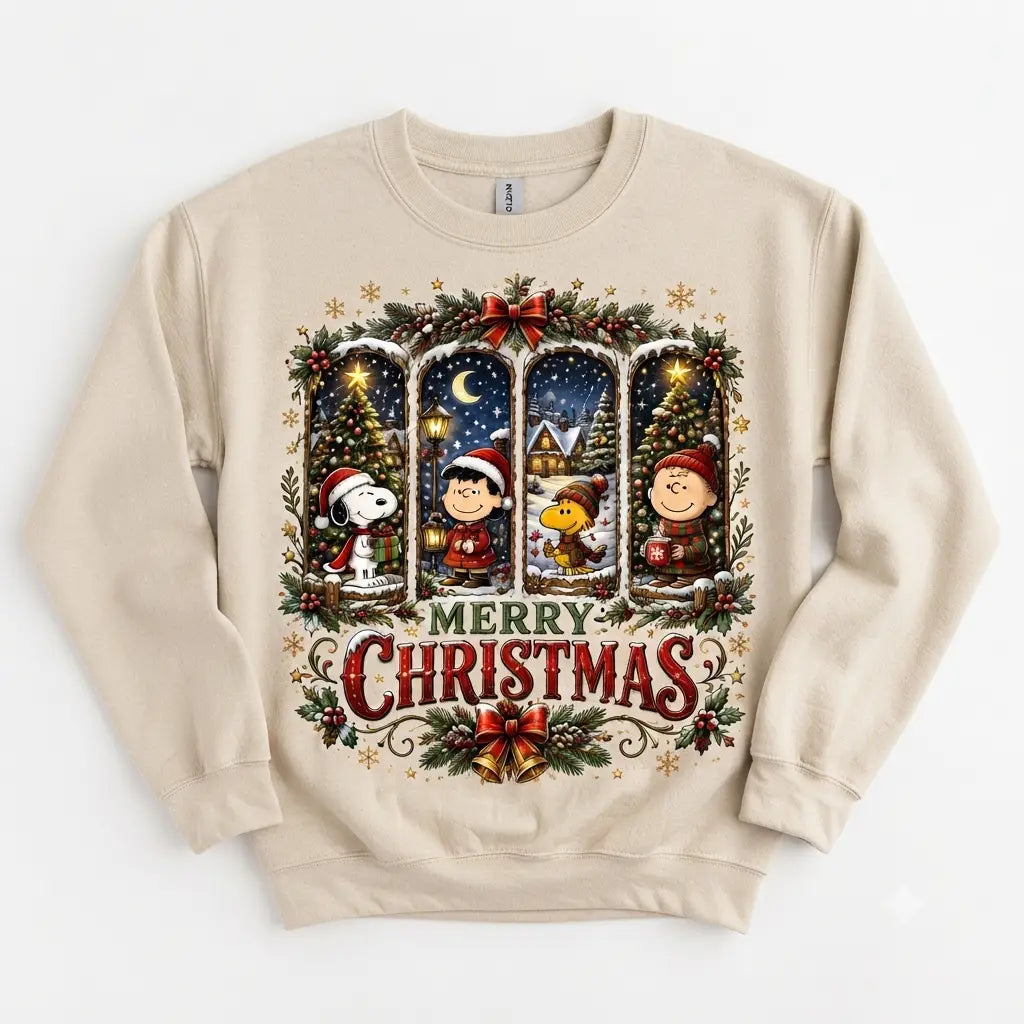 Merry Christmas Snoopy Friend Christmas Sweater – Funny Holiday Sweatshirt