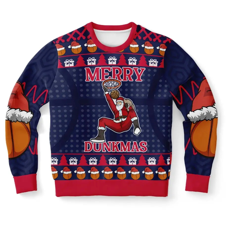 Merry Dunkmas Basketball Ugly Christmas Sweater