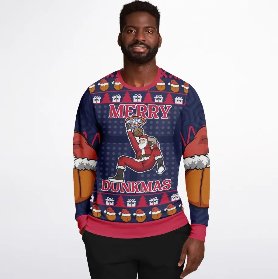 Merry Dunkmas Basketball Ugly Christmas Sweater