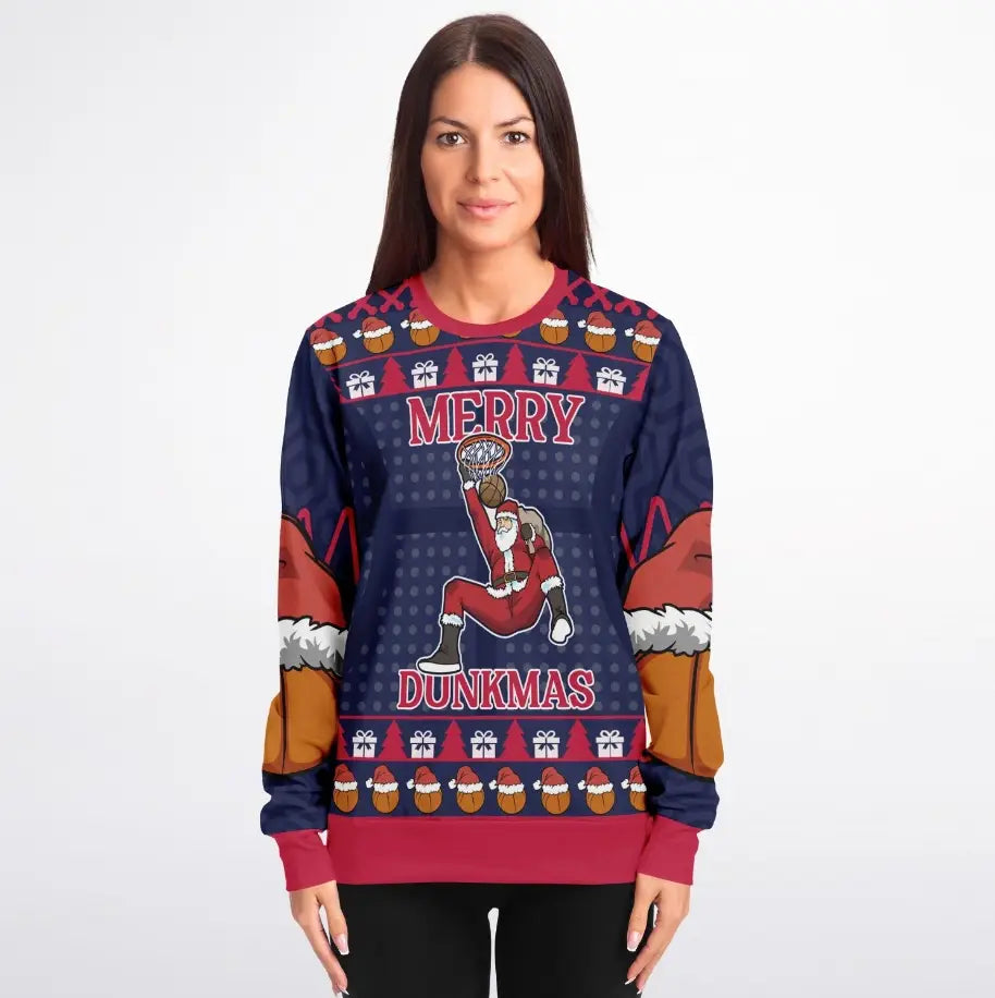 Merry Dunkmas Basketball Ugly Christmas Sweater