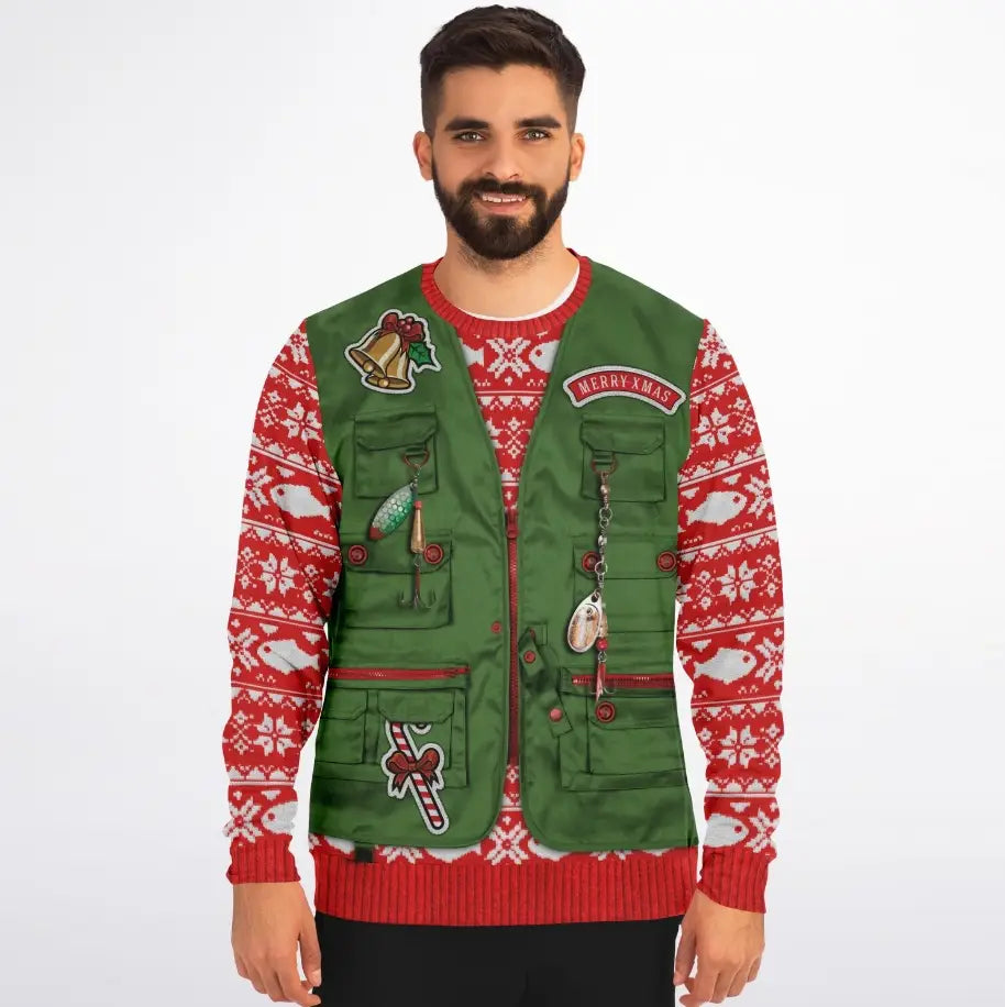 Merry Fishmas Ugly Christmas Sweater