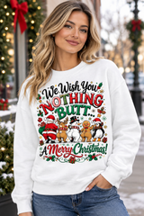 Mockup nữ US mặc sweatshirt