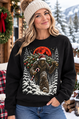 Mockup nữ US mặc sweatshirt