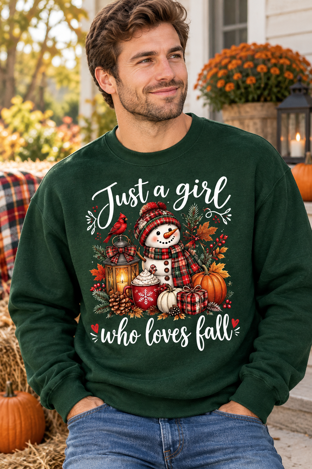 Mockup nam US mặc sweatshirt